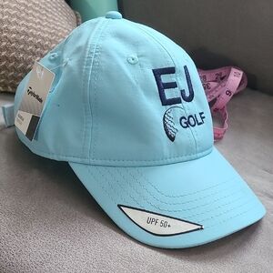 TaylorMade Light Blue EJ Golf Hat‎ Nwt Cap UPF 50+